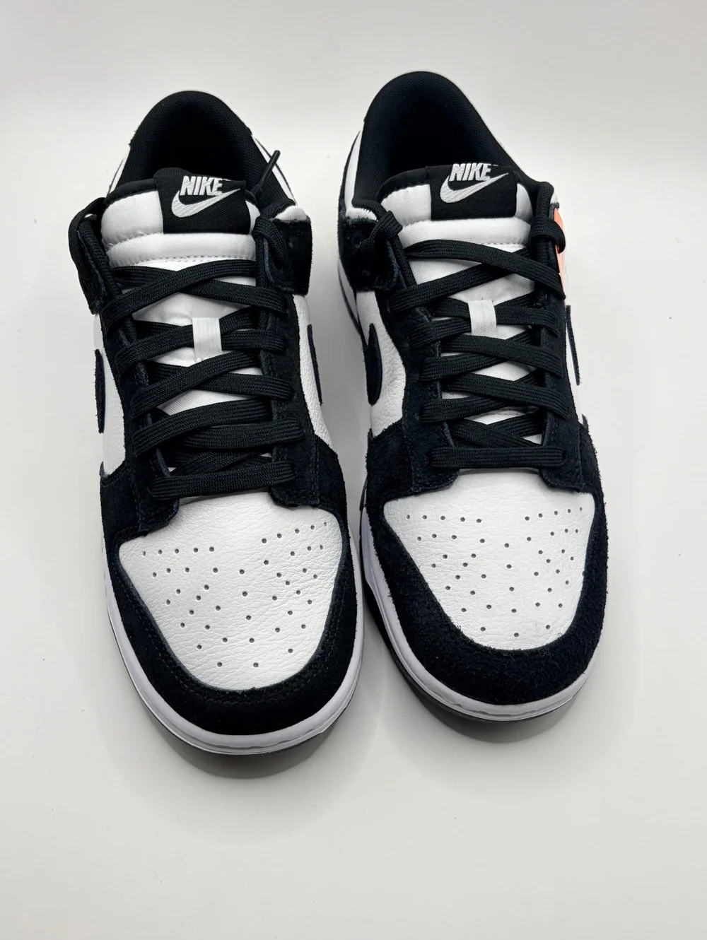 Nike SUEDE Dunk Low Retro Black and White Sneakers Size 9